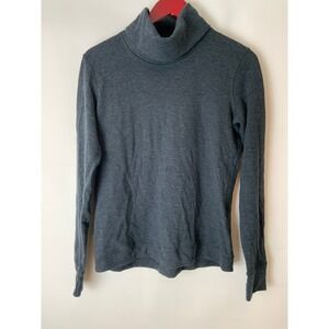 Lululemon Reversible Double Up Heather Black Long Sleeve Turtleneck Top Size 6?